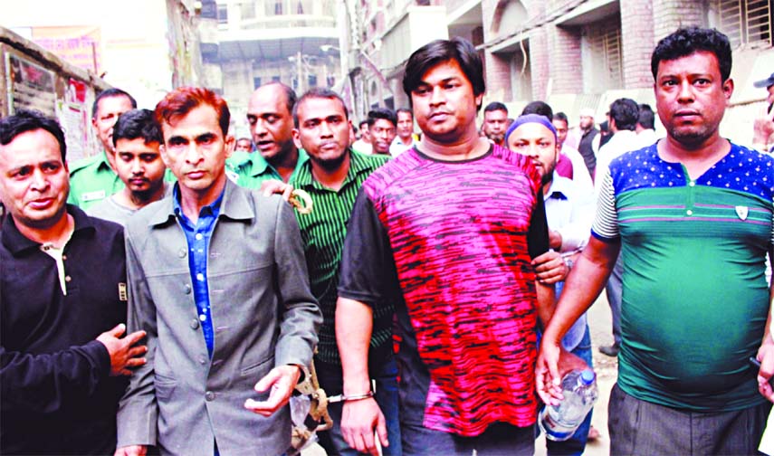 BNP leaders and activists who were arrested from in front of Naya Paltan office for their alleged involvement in clashes with police being produced before the CMM Court on Thursday.