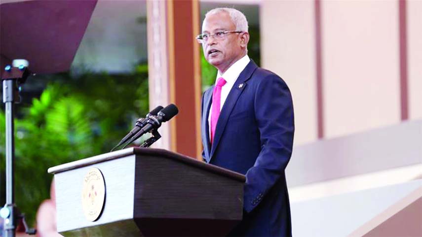 Ibrahim Mohamed Solih was sworn in as Maldives' seventh president.