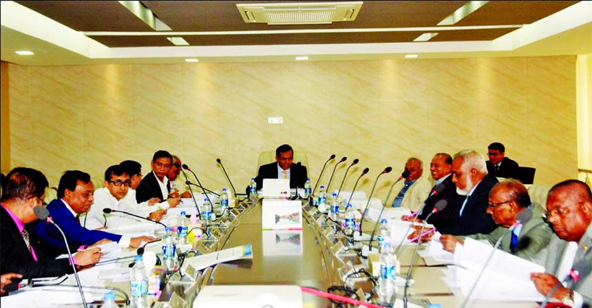 S M Amzad Hossain, Chairman, Board of Directors of South Bangla Agriculture & Commerce (SBAC) Bank Limited, presiding over its 84th at its head office in the City on Thursday. Md. Golam Faruque, Managing Director and Directors of the Bank were also presen