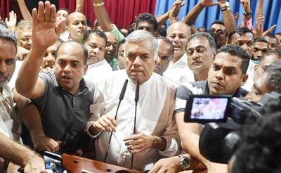 Ousted Sri Lankan PM Ranil Wickeremesinghe's on Friday won control of a powerful panel in Parliament