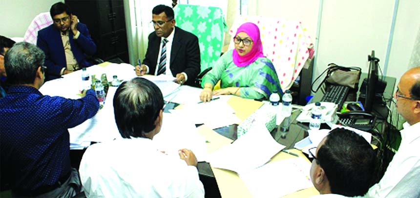 Salma Nasreen, ndc, Additional Secretary to the Finance Division of Finance Ministry and Director, Board of Directors, Bangladesh Development Bank Limited, presiding over a tripartite meeting held at Barisal Divisional Head Office of Rupali Bank on Thursd