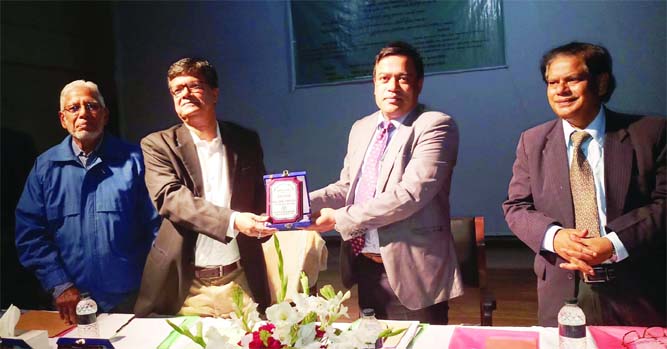 PANCHAGARH: Leaders of Bangladesh National Geography Association accorded a reception to Md Golum Azam, Additional Deputy Commissioner at a seminar on 'environment and development thought' in Panchagarh recently.