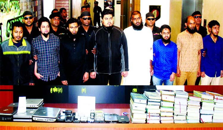 RAB team in separate drives arrested eight suspected members of Radical Youth Group of banned JMB from different city areas on Sunday night.
