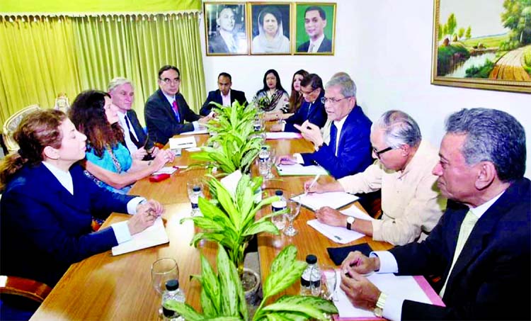 European Union delegation meets BNP leaders headed by its Secretary General Mirza Fakhrul Islam Alamgir at BNP Chairperson's Gulshan office on Thursday.