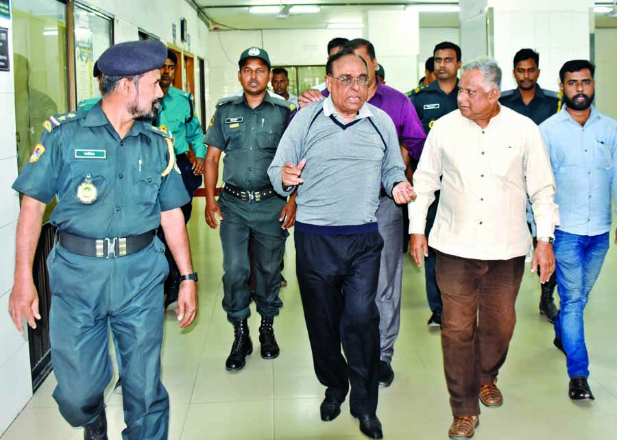 Imprisoned former adviser of the caretaker government Barrister Mainul Hosein was taken to Bangabandhu Sheikh Mujib Medical University (BSMMU) on Tuesday for a medical check-up in line with a High Court directive. He was taken back to Dhaka Central Jail a