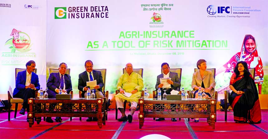Finance Minister Abul Maal Abdul Muhith, attended a launching progrmme on Weather Index-based Agri-Insurance as chief guest jointly organized by Green Delta Insurance and International Finance Corporation (IFC) at a hotel in city on Saturday. Farzana Chow