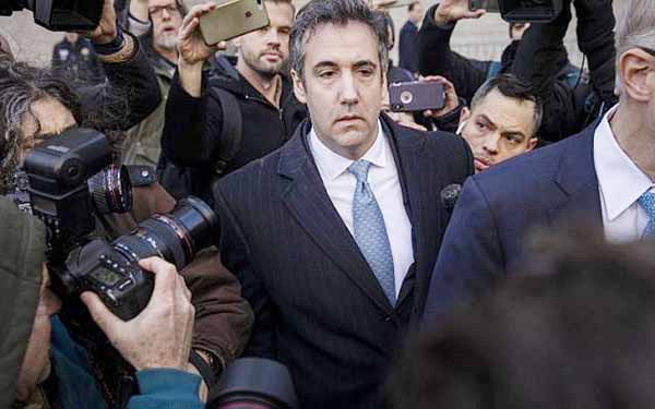 Michael Cohen, former personal attorney to US President Donald Trump, exits federal court, in New York City. AP file photo