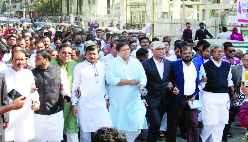 GAZIPUR: A rally was brought out by Gazipur City Awami League with a call to vote for 'Boat' on Monday. Among others, MP candidate Jahid Ahsan Rasel and GCC Mayor Adv Md Jahangir Alam were present in the rally on Monday.
