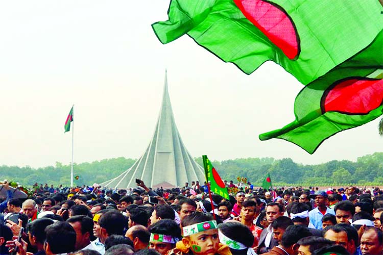 People of all walks of life thronged the Savar Mausoleum and paid homage to the Martyrs, marking the 48th Victory Day on Sunday.