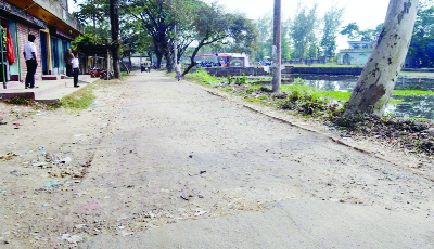 SYLHET: Dilapidated Lalbazar- Bibidoel Road at South Surma Upazila needs immediate repair as pedestrians and vehicles movement is being hampered due to big potholes . This picture was taken yesterday.