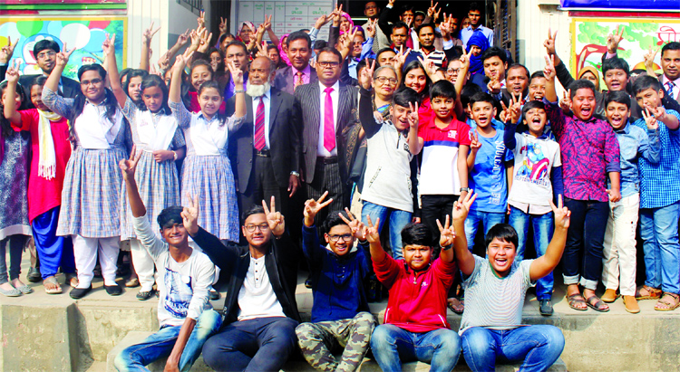 Teachers, guardians and students of the city's Milestone School and College rejoicing as the institution achieved brilliant success in JSC and PSC examinations.