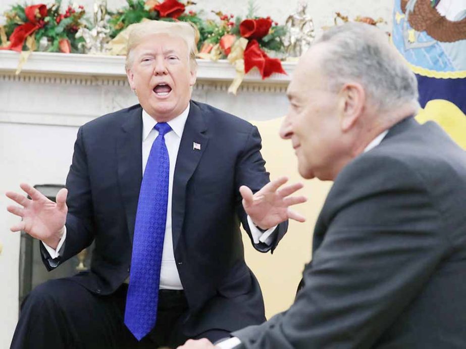 President Trump invited top lawmakers to the White House for talks as the partial government shutdown continued. Trump last met with Senate Minority Leader Chuck Schumer (at right) and House Minority Leader Nancy Pelosi.