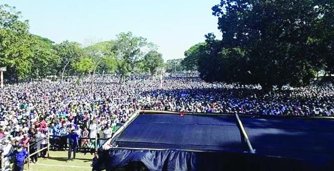 KISHOREGANJ: The second Namaj -e- Janaza of Public Administration Minister and former General Secretary of Bangladesh Awami League Syed Ashraful Islam was held at Sholakia Eidgah on Sunday.