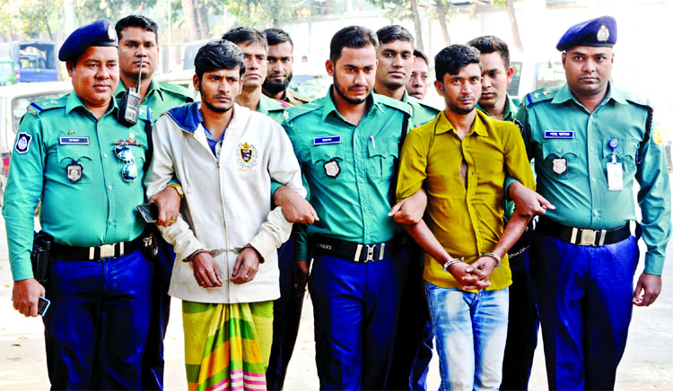 Two alleged accused of two children killed in Demra were arrested by police from city's Bhanga Press area under Jatrabari Thana on Wednesday.