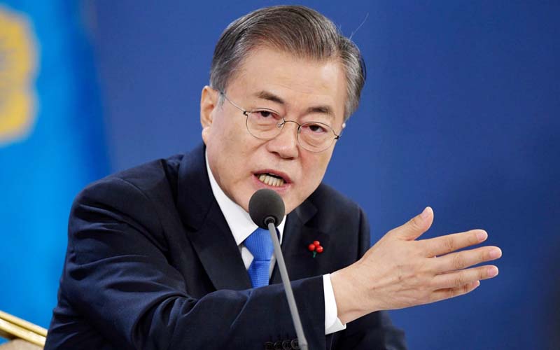 Moon Jae-in, the South Korean President, held a press conference after his annual speech to the nation.