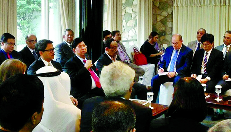 Foreign Minister Dr Abdul Momen briefing diplomats stationed in Dhaka at the State Guest House Padma to share the future plan of Bangladesh on Thursday.