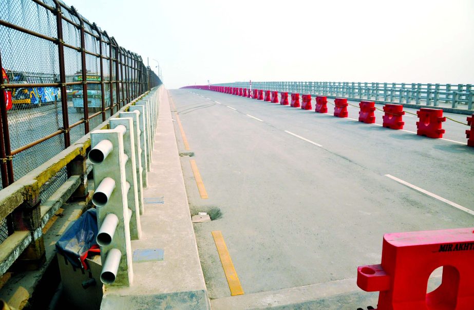 Second Kanchpur Bridge over the River Sitalakhya now ready for traffic. This photo was taken on Friday.