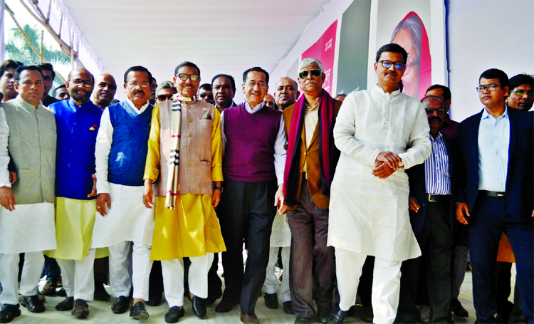 General Secretary of Awami League and also Road Transport and Bridges Minister Obaidul Quader along with party colleagues on Friday visited the city's Suhrawardy Udyan where the victory festival of AL will be held today.