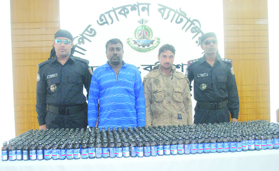 BARISHAL: Two persons were arrested by RAB in connection with recovery of phensidyls in Barishal on Saturday.