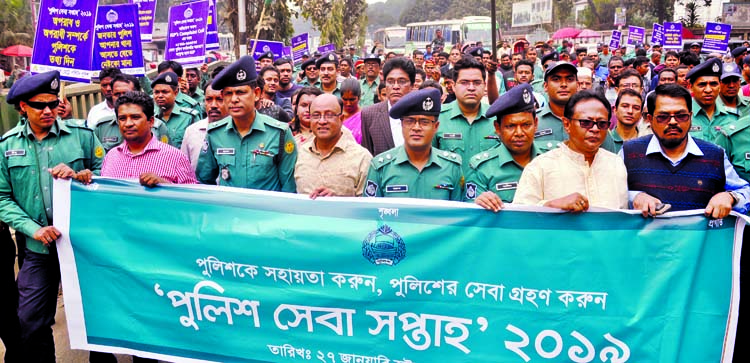 Police members brought out a rally in the city on Monday marking Police Service Week-2019.