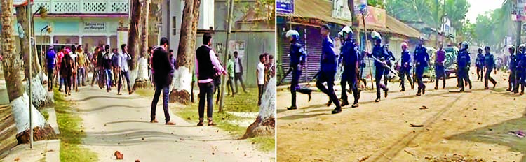 At least 30 people were injured in a clash between two groups of Awami League during the extended meeting of Faridganj in Chandpur district on Tuesday.