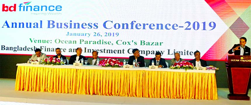 Manwar Hossain, Chairman of BD Finance Ltd, inaugurating its Annual Business Conference-2019 at Ocean Paradise in Cox's Bazar recently.