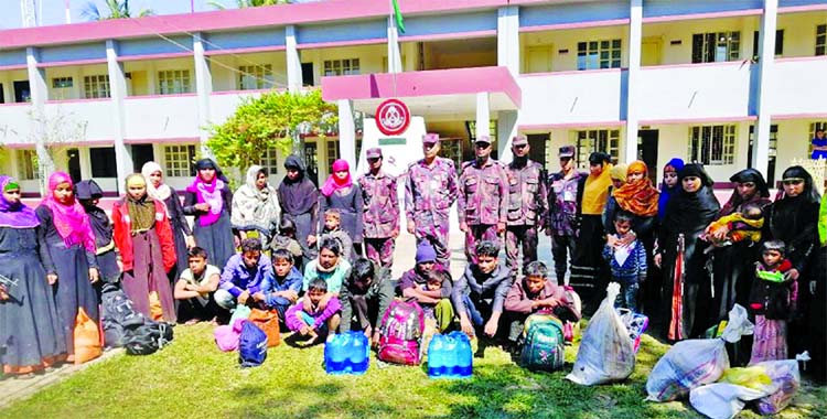 BGB rescued 30 Rohingyas including women and children from traffickers while they headed to Malaysia through Bay of Bengal near Teknaf border on Friday.