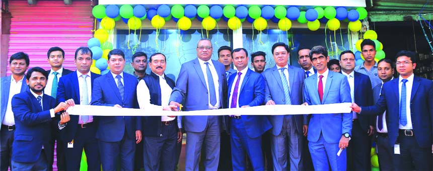 M Khorshed Anowar, Head of Retail and SME Banking of Eastern Bank Limited (EBL), inaugurating a new Agent Banking outlet at Uttar Wapda Bazar of Purbo Shullukia in Maijdee in Noakhali recently. Senior officials of the Bank and local elites were also prese