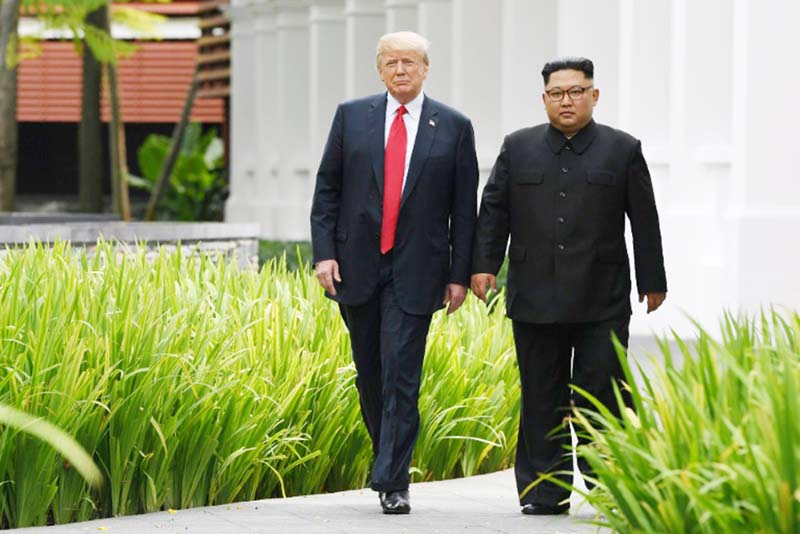 Donald Trump and Kim Jong Un's first encounter in Singapore left many ambiguities on the key question of denuclearisation .