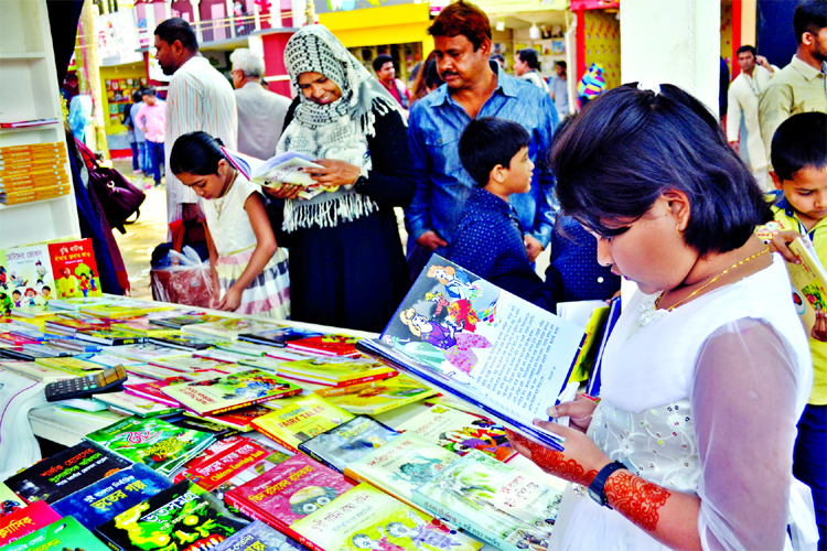 Book-lovers of all ages show keen interest to Ekushey Boi Mela on Friday, first day of the extended 2-day period.
