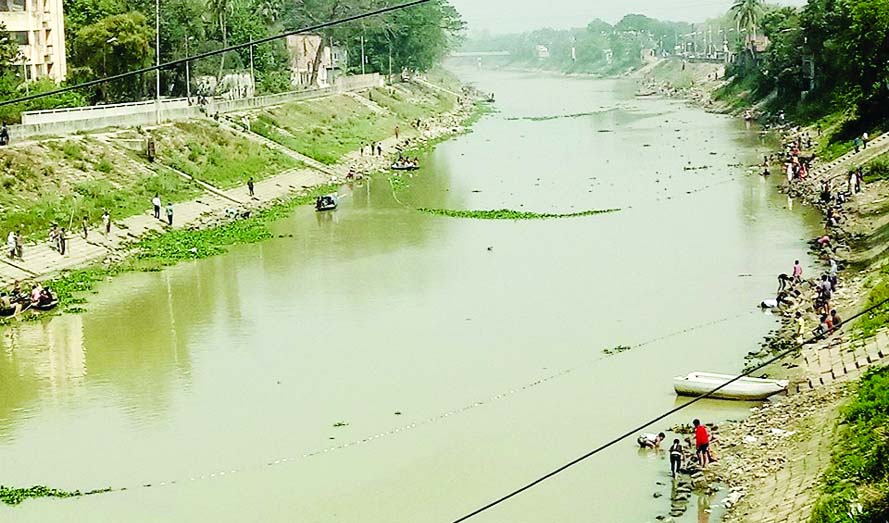 NAOGAON: Water and waterbodies of Chhoto Jamuna River in Naogaon have been badly polluted by a local Sugar Mills. Authority concern yet to take any step This snap was taken yesterday.