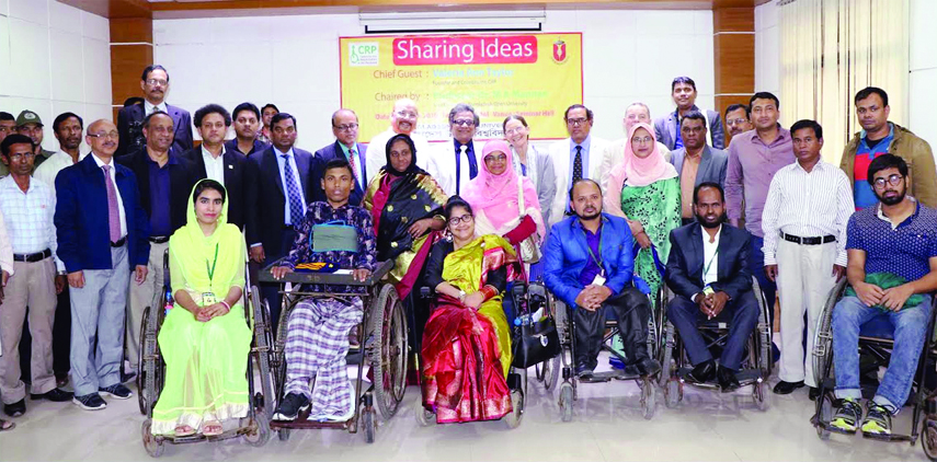 GAZIPUR: Valerie Ann Taylor , Founder and Coordinator of Centre for the Rehabilitation of the Paralysed (CRP) in Savar, Prof Dr M A Mannan, VC, Prof Dr Khondokar Mokaddem Hossain, Pro- VC and Md Abul Kashem Shikder, Director Information and Public Relat