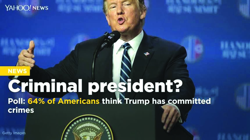 President Trump speaks to the National Association of Attorneys General at the White House on Monday.