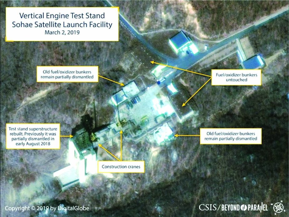 Sohae is also the site Pyongyang used as a test stand to fire some of its rocket engines on the ground.