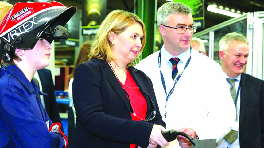 Karen Bradley, the Northern Ireland secretary, was in the province yesterday, where she visited the Farm Lodge campus of Northern Regional College in Ballymena.