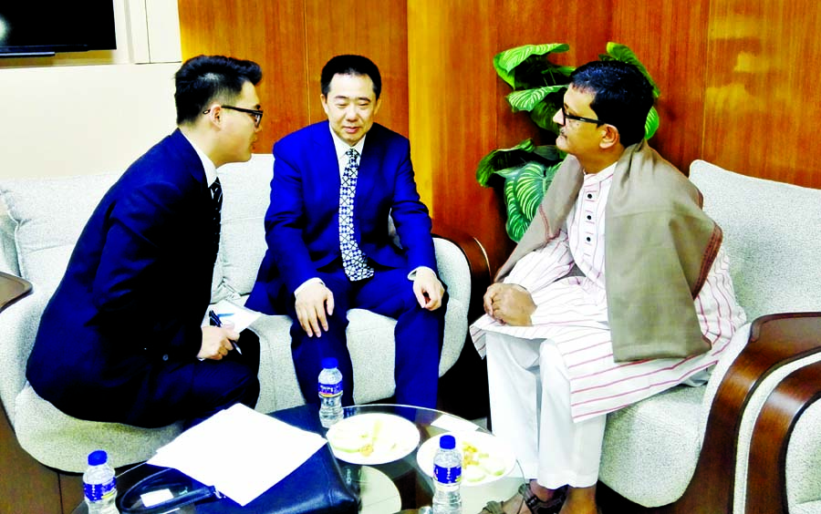 Chinese Envoy to Bangladesh Zhang Zuo called on State Minister for Shipping Khalid Mahmud Chowdhury at the Secretariat on Wednesday.