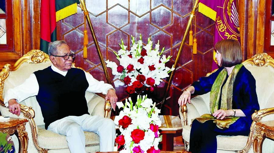 British High Commissioner to Bangladesh Ms. Alison Blake paid a farewell call on President Abdul Hamid at Bangabhaban on Wednesday. Press Wing, Bangabhaban photo