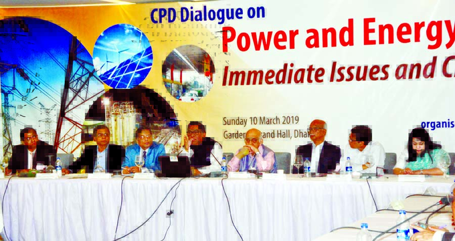State Minister for Power, Energy and Mineral Resources Nasrul Hamid MP speaking as Chief Guest at a dialogue on Power and Energy Sector : Immediate Issues and Challenges organised by CPD at Khazana gardenia Grand Hall at Gulshan in the city yesterday.