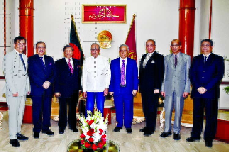 Members of the Judges Committee led by Chief Justice Syed Mahmud Hossain called on President Abdul Hamid at Bangabhaban on Monday. Press Wing, Bangabhaban photo