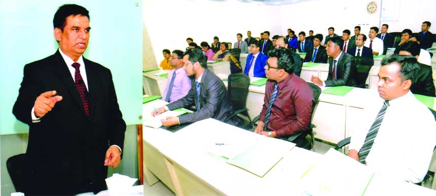 Md. Abdul Halim Chowdhury, Managing Director of Pubali Bank Ltd, inaugurating a training course on 'Foundation Training for Senior Officers and Officer's at its Training Institute recently. Niranjan Chandra Gope, Principal of Pubali Bank Training Instit