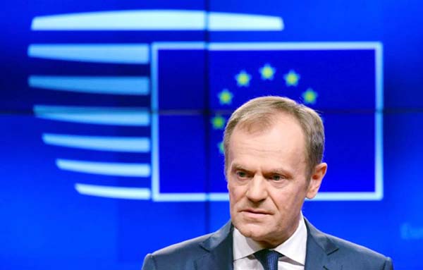 "I believe a short extension will be possible but it will be conditional on a positive vote on the withdrawal agreement in the House of Commons," Tusk told reporters.