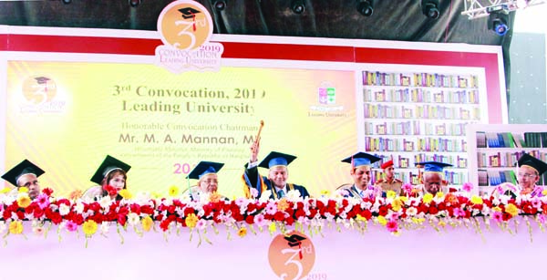 SYLHET : The 3rd convocation ceremony of Leading University of Kamlabazar-campus in Sylhet City was held on Wednesday.