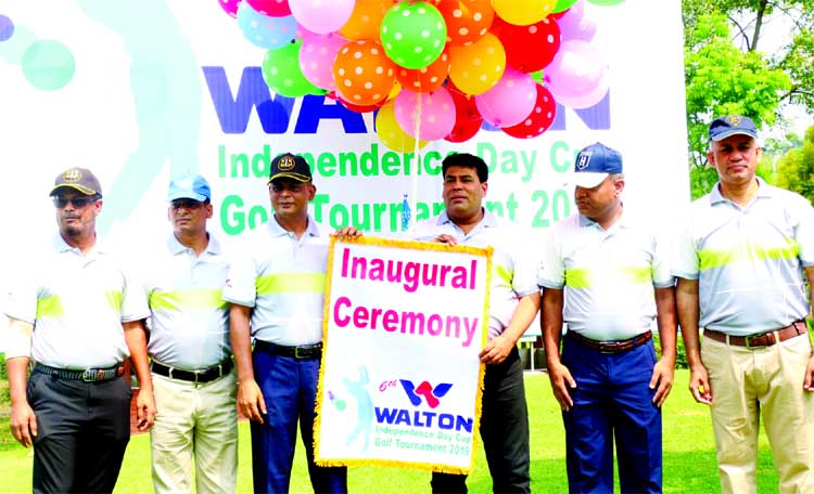 Station Commander of Savar Cantonment Brigadier General Mashiur Rahman inaugurating the 6th Walton Cup Golf Tournament by releasing the balloons as the chief guest at Savar Golf Club on Friday.