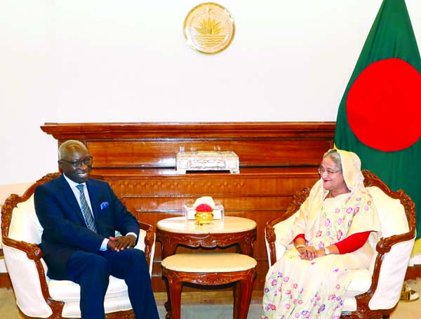 Adama Dieng, UN Under Secretary General and Special Advisor on Prevention of Genocide called on Prime Minister Sheikh Hasina at her office on Sunday. BSS Photo