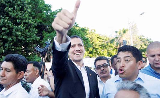Juan Guaido rejected an announcement by the regime that he was barred from public office.