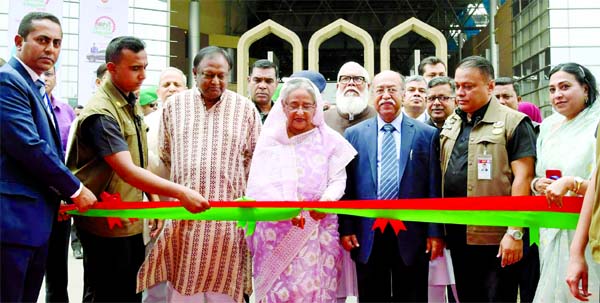 Prime Minister Sheikh Hasina inaugurating First National Industrial Fair-2019 at Bangabandhu International Conference Centre in the city on Sunday.