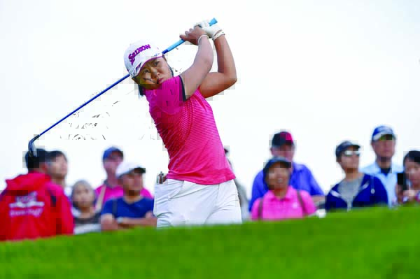 Nasa Hataoka, of Japan, plays her shot from the 18th tee during the final round of the Kia Classic LPGA golf tournament in Carlsbad, Calif on Sunday.