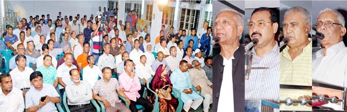 CCC Mayor A J M Nasir Uddin speaking at the new members collection and membership renewal programme of Gosaildanga Union Awami League as Chief Guest on Tuesday. Among others, Awami League leaders Mahtab Uddin Chowdhury, Alhaj Noim Uddin Chowdhry and De