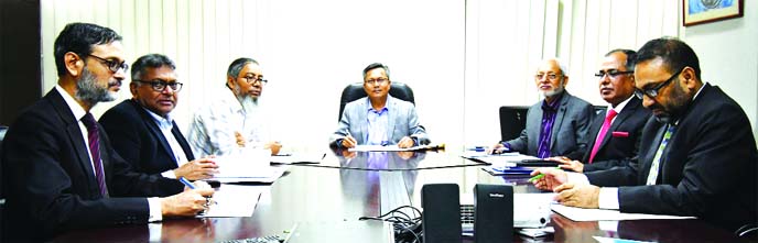 S.M. Bakhtiar Alam, Chairman of Islamic Finance and Investment Foundation (IFIL), presiding over its board meeting at its head office in the city on Thursday. AZM Saleh, Managing Director, Abul Quasem Haider, Vice-Chairman, Md. Shamsuzzaman and Afzalur Ra