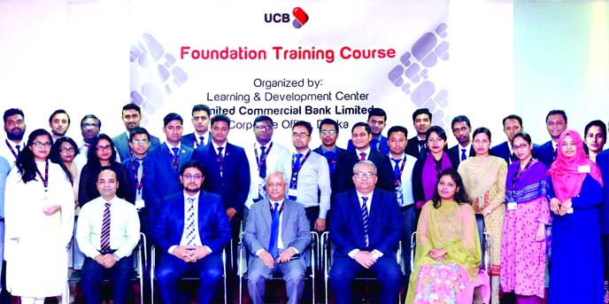 Arif Quadri, AMD of United Commercial Bank (UCB) Limited attended its certificate giving ceremony of the month-long Foundation Training at the Bank's corporate head office in the city recently. Abul Ali Ahad, SVP and other senior officials of the Bank we